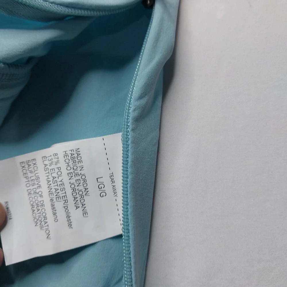 Under Armour Storm Golf Pullover Large Half Zip Short Sleeve Top Light Blue